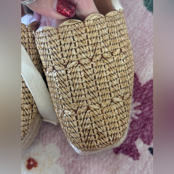 Modatrova Stilvi Raffia Espadrille Wedges Ankle Tie Natural EU 38 - Picture 8 of 16